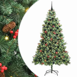 Umjetno božićno drvce S LED lampica Zelena 240 cm PVC i metal