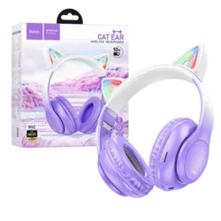 hoco. Slušalice bežične sa mikrofonom, Bluetooth - W42 Cat Ears, Purple Grape