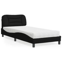 Krevet s madracem Hvar crni 90x190 cm od tkanine