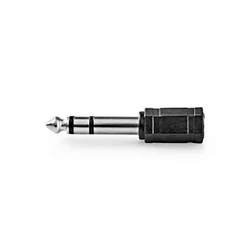 NEDIS CAGB23930BK, Stereo audio adapter, 6,35 mm muški, 3,5 mm ženski, Niklovani, ABS, Crni