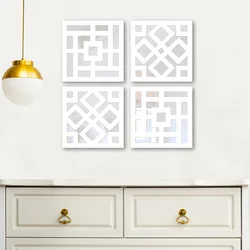 Wallity Set ogledala BYZ623284596, Beli