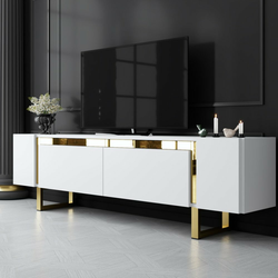 HANAH HOME TV polica Yildiz White Gold
