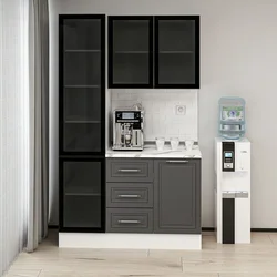 Hanah Home ormar za kafe kutak Alvinka 20396, 135 cm, beli / antracit