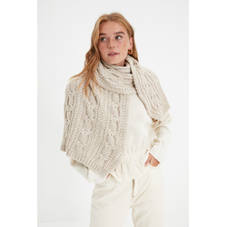 Trendyol Beige Knitted Detailed Knitwear Scarf