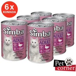 Simba Vlažna hrana za mačke, Pačetina i fazan, 6x415g