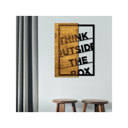 Wallity Dekorativni drveni zidni ukras Think Outside The Box