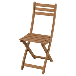 ASKHOLMEN Stol, zunanji, zložljivo temno rjava