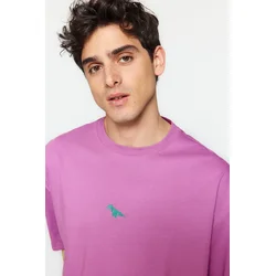 Trendyol Muška majica Tmnss23Ts00243, Ljubičasta