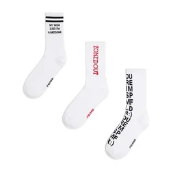 Cropp - Pakovanje od 3 para čarapa s dezenom - white