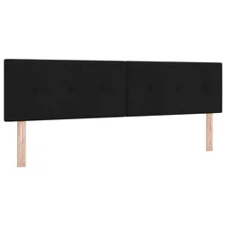 LED glava kreveta s LED trakama Crna 180 cm tkanina