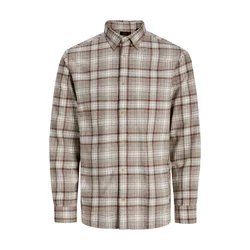 JACK & JONES Srajca JPRBluharvey rjava / temno siva / bela