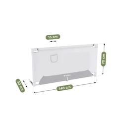 Tulano Cover 44 zaštitna ograda za krevet 140cm, belo-siva