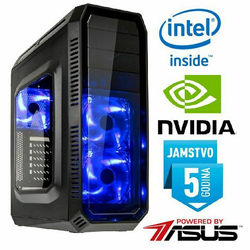 Računalo INSTAR Republic of Gamers Elite, Intel Core i7 7700K up to 4.5GHz, vodeno hlađenje, 16GB DDR4 2800MHz, SSD 240GB, NVIDIA GeForce GTX1060 6GB DDR5, DVD-RW, 5 god 