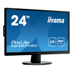 IIYAMA Monitor 24 VA-panel, 1920x1080, 250cd/m2, 4ms, HDMI, DisplayPort, USB-HUB, Speakers (23,8VIS)