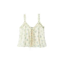 MANGO Top  svetlo modra / zelena / off-bela