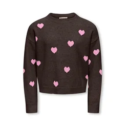 ONLY GIRLS Pulover KOGRICA temno rjava / roza