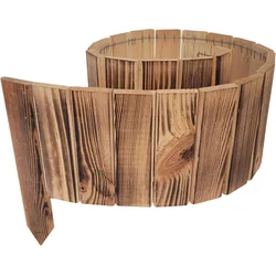 Lesena vrtna ograja 550 cm - komplet 5 kosov - 110x15,5 cm - 25 cm količki - rjava