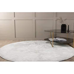 Venture Design Okrogla preproga Blanca bela