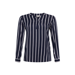 KAFFE CURVE Bluza Sida temno modra/bela