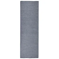 Vidaxl Zunanja preproga ploščato tkanje 80x250 cm modra