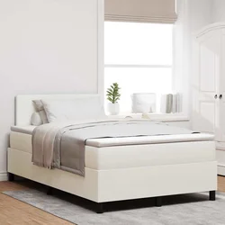 LED Box Spring Krevet s uzglavljem Krema i bijela 120 x 190 cm