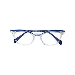 Face A Face-transparent cat-eye glasses-women-Blue