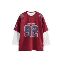 Next Majica Varsity burgund
