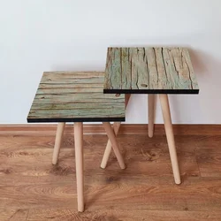 Hanah Home 2SHP125 Pomoćni stočić, 2 komada, Zeleno-braon