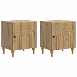 Noćni ormar 2 pcs Hrast artisan 43 x 34,5 x 50 cm