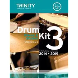 TRINITY COLLEGE DRUM KIT 3 PIECES & EXERCISES GRADES 5 & 6 2014-2019 +CD