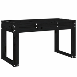 Vrtna klupa crna 80 x 38 x 45 cm od masivne borovine
