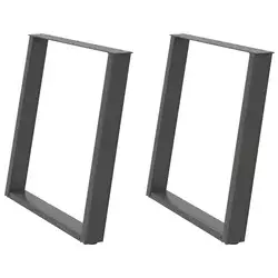 Noge za blagovaonski stol U-oblik 2 kom antracit 70 x (72-73) cm čelik