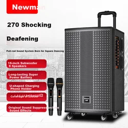Newmine Bluetooth karaoke zvučnik sa 2 mikrofona K33, Crni