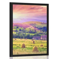 Plakat snopi sena v Karpatih - 20x30 silver