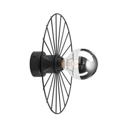 Zidna svetiljka MONTANA 1xE27/15W/230V prečnik 30 cm crna