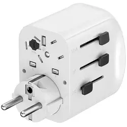 Gembird Univerzalni putni adapter i USB punjač 15W, US/UK/EU/AU TPA-EU2A1C15-01-W