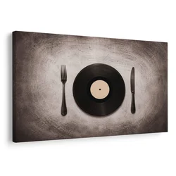 Slika vinil med priborom - 90x60