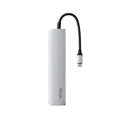 iSTYLE 6v1 aluminijasti USB-C HUB - srebrna
