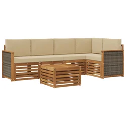Sekcijska garnitura s jastukom 5 pcs Prirodna