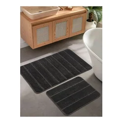 Lessentiel Maison Set prostirki za kupatilo Yeni Cizgili, 2 Komada, Bela