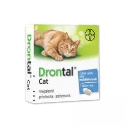 BAYER protiparazitna tableta Drontal Cat tabletta A.U.V., 2 tableti