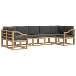 Set vanjskih sofa s jastukom 7 pcs Bijela i antracit