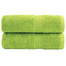 Premium ručnici za goste SOLUND 2 kom. zelene boje jabuke 30x50 cm 600 g/m2