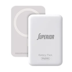 Remax Power Bank MagSafe MP-5 PD20W + 15W Wireless 5000mAh, Sivi