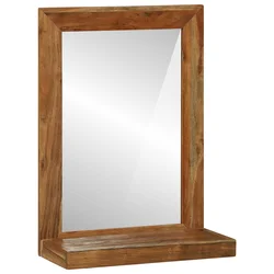 Zrcalo za kupaonicu Smeđa 50 x 22 x 70 cm Čvrsto drvo akacije