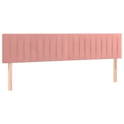 Vidaxl Posteljno vzglavje roza 200x5x78/88 cm žamet