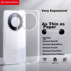 Divi Maska za mobilni telefon Huawei Mate 60 Pro, Providno-bela