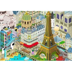 Grafika - Puzzle Tukaj je Pariz - 1 000 kosov