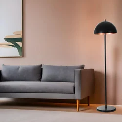Aberto Design Podna lampa Büyük Retro, 170 cm, E27, Crna