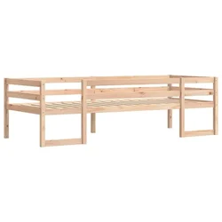 Vidaxl Otroški posteljni okvir 75x190 cm trdna borovina